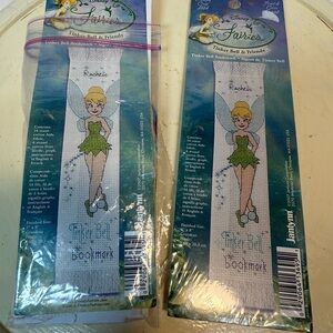 Two Janlynn Disney Tinkerbell Counted Cross Stitch kits
